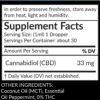 Greenland CBD Drops Tincture 1000mg Peppermint Flavor supplement facts